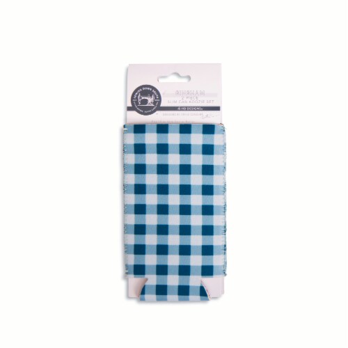 SDS for HD Designs Gingham Slim Can Koozies Perspective: back