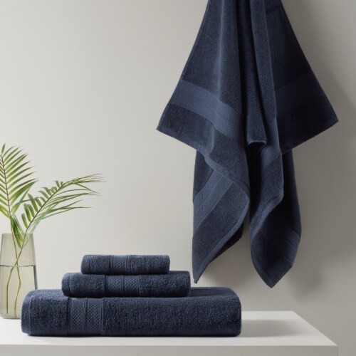 Modavari Turkish Bath Towel - Indigo Perspective: back