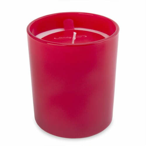 Holiday Home Jar Candle with Wood Lid & Tree - Red Perspective: back