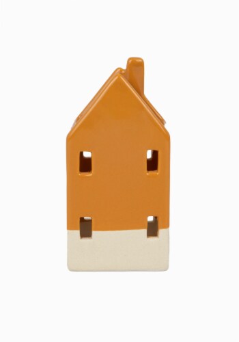 Holiday Home Harvest Yellow Dolomite House Fall Table Decor Perspective: back
