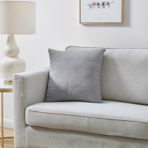 HD Designs Corduroy Decorative Pillow - Gray Perspective: back