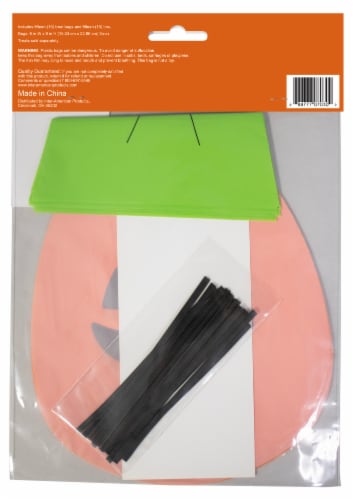 Holiday Home® 15 ct Pumpkin Halloween Treat Bags and Ties Perspective: back