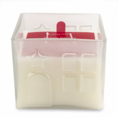 Holiday Home Small House Jar Candle - White Perspective: back