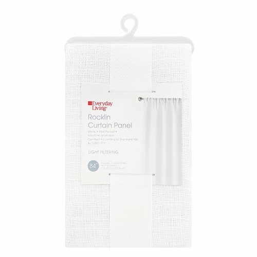 Everyday Living® Rocklin Light Filtering Single Curtain Panel - White Perspective: back