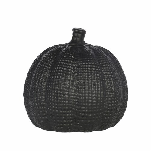 Holiday Home Burlap Pumpkin - Black Perspective: back