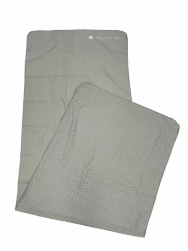 Trajectory® No Slip Yoga Towel - Light Gray Heather Perspective: back