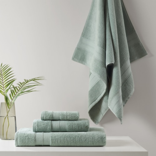 Modavari Turkish Bath Towel - Sage Perspective: back