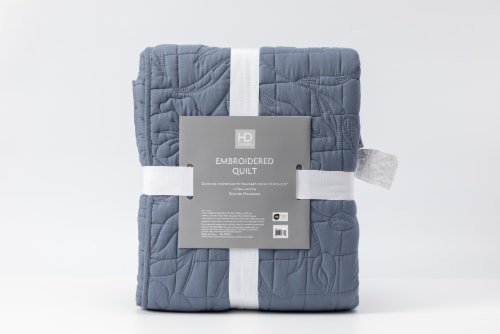 HD Designs® Floral Embroidered Full/Queen Quilt Perspective: back
