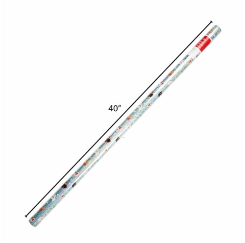 Holiday Home 40 Inch Festive Critters Gift Wrap Roll Perspective: back