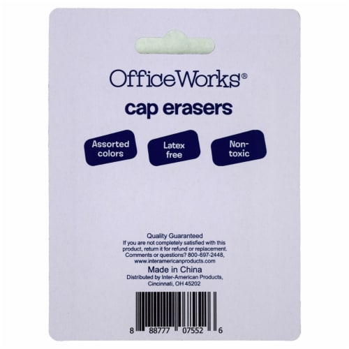 Office Works Cap Erasers Perspective: back