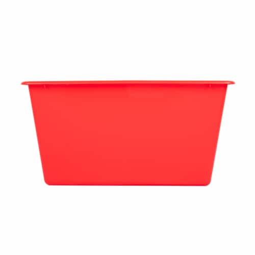 Office Works Plastic Book Bin - Red Perspective: back