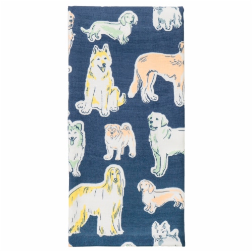 Everyday Living® Dogs Dual Terry Kitchen Towel Perspective: back