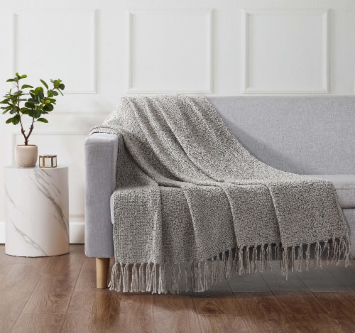 HD Designs® Rolled Boucle Throw Blanket - Green Perspective: back