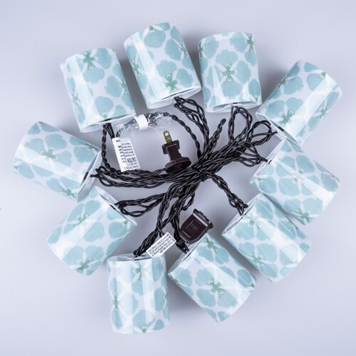 HD Designs Outdoor Green Flower String Lights Perspective: back