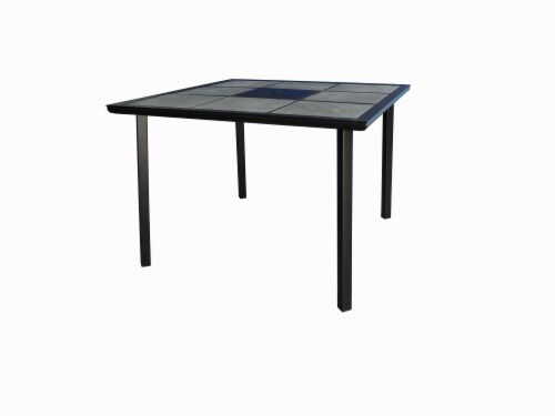 HD Designs Outdoors Patio Furniture Weston Tile Top Dining Table Perspective: back