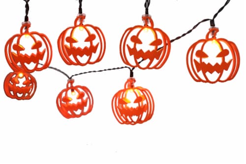 Holiday Home® 10 ct Orange LED Metal Halloween Lights Perspective: back