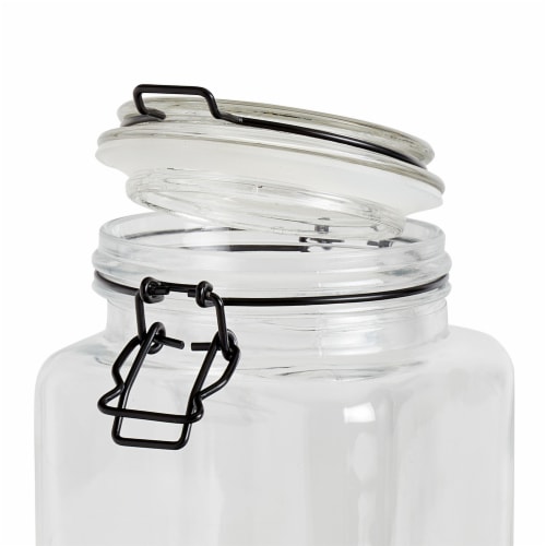 Dash of That Essentials Glass Clamp Jar - Set of 4 Perspective: back