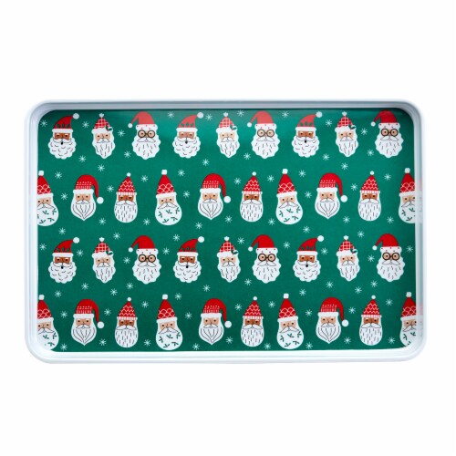 Two-Piece Melamine Holiday Tray Set Perspective: back