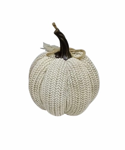 Holiday Home Harvest White Pumpkin Fall Decor Perspective: back