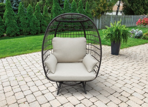 HD Designs Outdoors® Riley Wicker Cushion Egg Swivel Chair, 1 ct - Smith's  Food and Drug