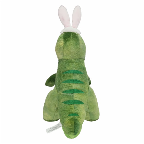 Holiday Home Dino with Bunny Ears Plush - Green Perspective: back