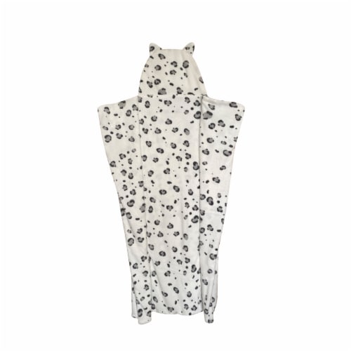 Holiday Home Hooded Throw - Snow Leopard Perspective: back