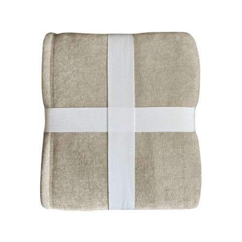 HD Designs Chenille Sherpa Blanket - Tan Perspective: back