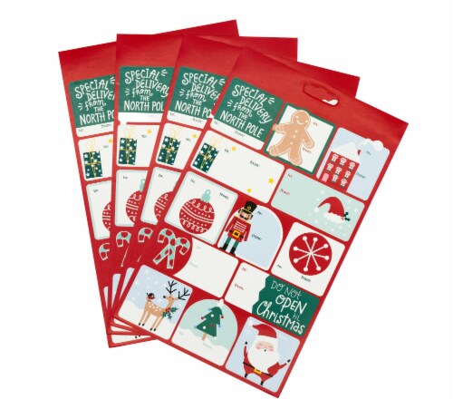 Holiday Home Peel N Stick Holiday Characters Gift Tag 52-Tag Multi Pack Perspective: back