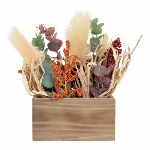 Holiday Home Faux Floral Table Decor Perspective: back