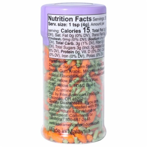 Holiday Home® Easter Mix Sprinkle Bottle - Carrot Perspective: back