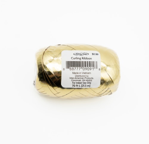 Holiday Home® Curl Ribbon - Gold Metallic Perspective: back