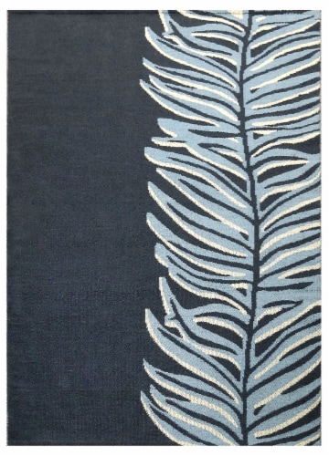 HD Outdoors 5x7 Woven Rug- Palm Feather Perspective: back
