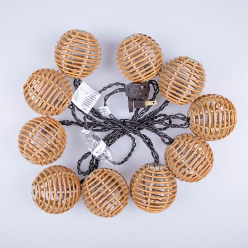 HD Designs Outdoor Rope String Lights- Brown Perspective: back