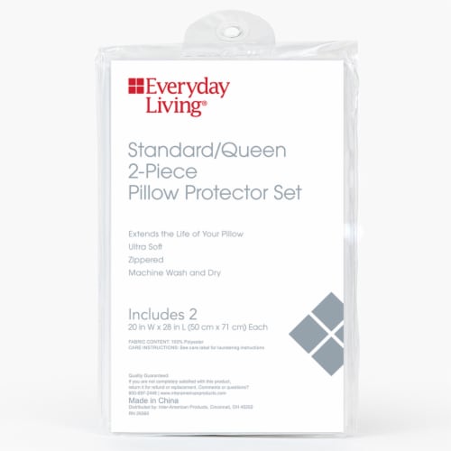 Everyday Living® Microfiber 2-Piece Pillow Protector Set Perspective: back