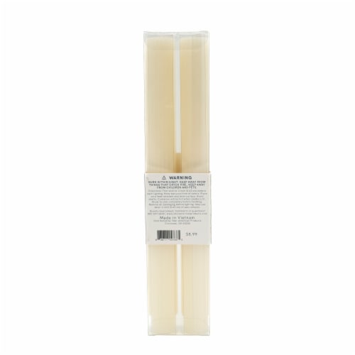 SDS for HD Designs Tight Rib Velvet Vanilla Taper Candles - Ivory Perspective: back