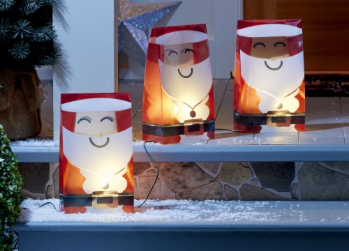 Holiday Home® LED Santa Luminary Lights Perspective: back