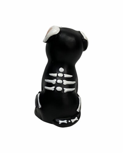 Holiday Home Day of the Dead Dog Figurine - Dia de los Muertos Perspective: back