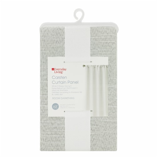 Everyday Living® Carsten Room Darkening Single Curtain Panel - White Perspective: back