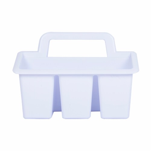 OfficeWorks 4-Compartment Caddy - White Perspective: back