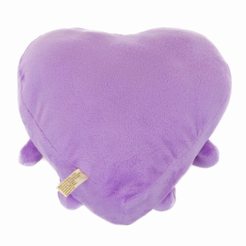 Holiday Home 9.5 Inch Purple Heart Plush Perspective: back