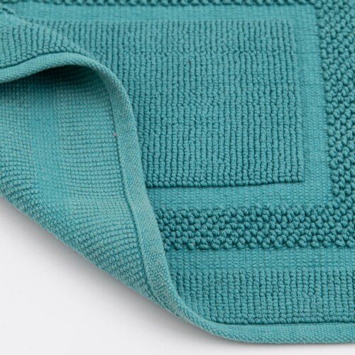 HD Designs Antimicrobial Bath Rug - Teal Perspective: back