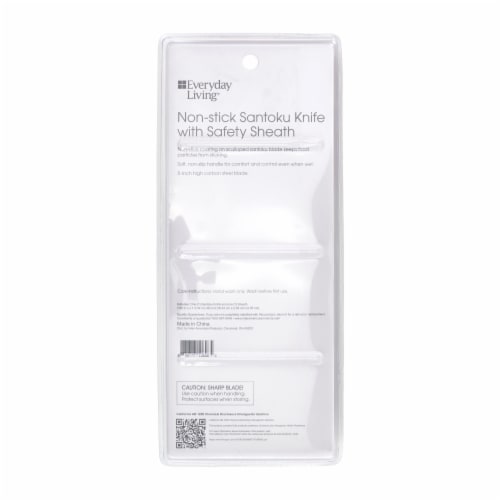 Everyday Living® Non Stick Santoku Knife + Safety Sheath Perspective: back