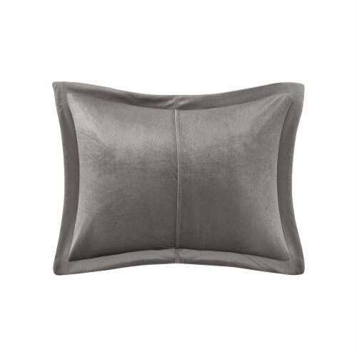 HD Designs Sherpa Comforter Set - Gray Perspective: back