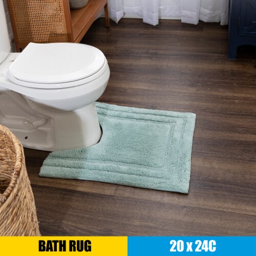 Mohawk Home Modavari Turkish Countour Bath Rug  - BLUE SURF Perspective: back