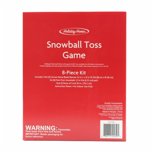 Holiday Home Snowball Toss Game Perspective: back