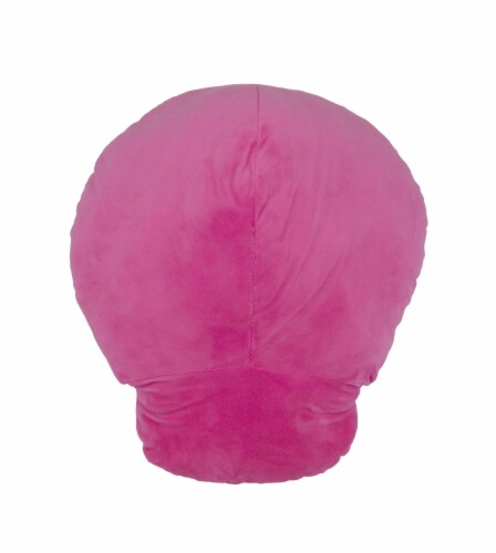 Holiday Home Halloween Day of the Dead Large Pink Skull Plush - Dia de Los Muertos Perspective: back