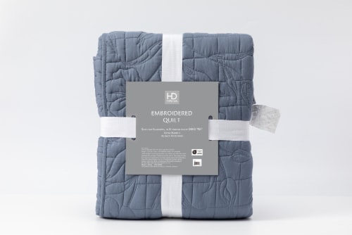 HD Designs® Floral Embroidered King Quilt Perspective: back