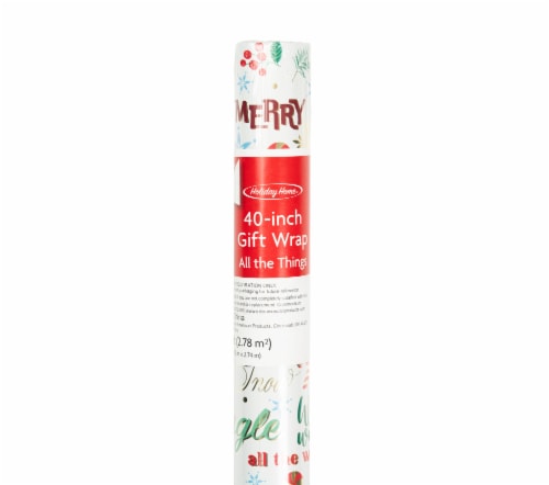 Holiday Home® 40 In x 9 Ft  All the Things Gift Wrap Roll Perspective: back