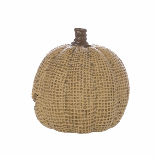 Holiday Home Burlap Pumpkin - Tan Perspective: back