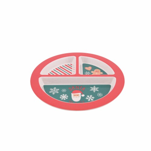 Holiday Home Kids Dinnerware - Santa Snacks Santa - Set of 3 Perspective: back